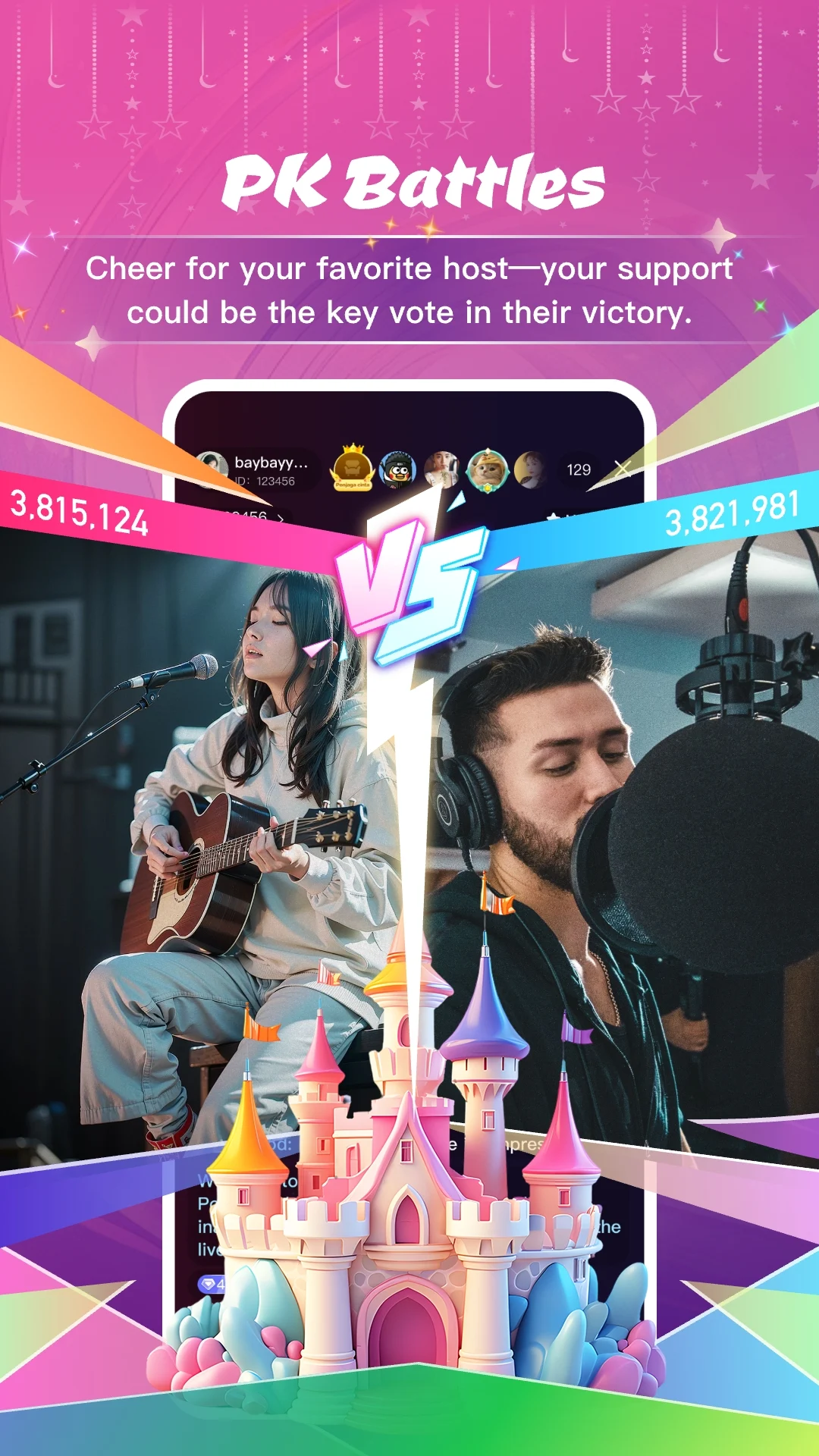 Saku Shorts voice PK event interface